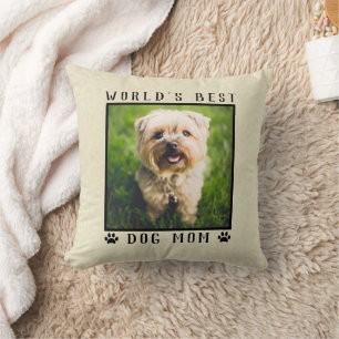 Das weltweit beste Dog Mama Paw druckt Pet-Foto au Kissen