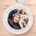 Das weltweit beste Dog Vater Classic Simple Foto Schlüsselanhänger<br><div class="desc">Dieses einfache und klassische Design besteht aus Serifentypografie und fügt ein benutzerdefiniertes Foto hinzu.</div>