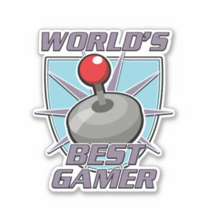 Das weltweit beste Gamer-Retro-Logo Aufkleber
