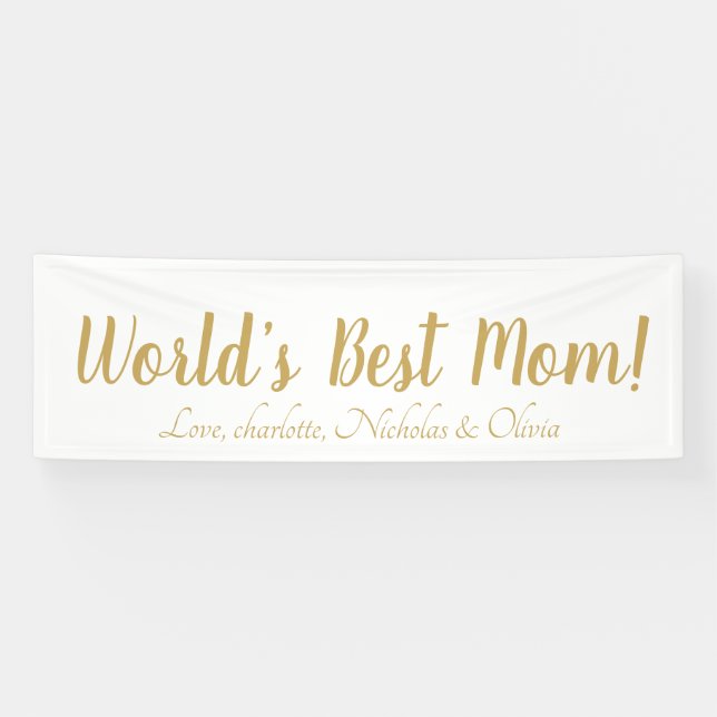 Das weltweit beste Goldskript für die Mama niedlic Banner (Horizontal)