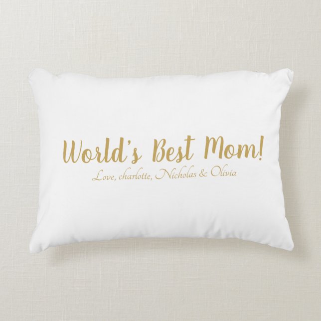 Das weltweit beste Goldskript für die Mama niedlic Dekokissen (Vorderseite)
