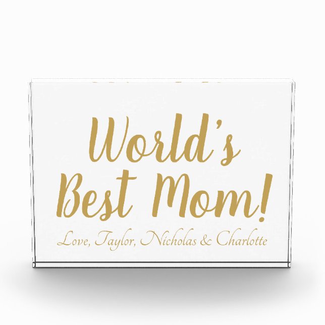 Das weltweit beste Goldskript für die Mama niedlic Fotoblock (Vorderseite)