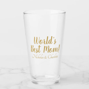 Das weltweit beste Goldskript für die Mama niedlic Glas