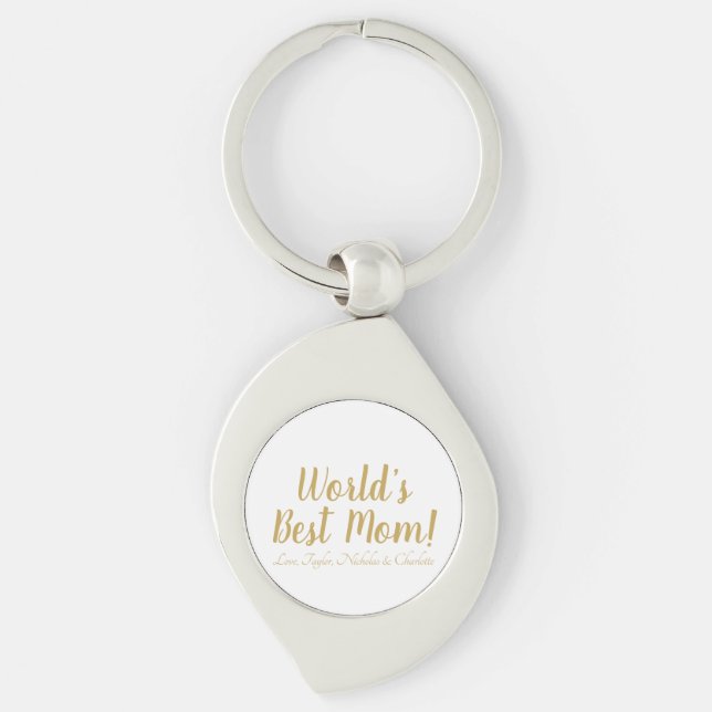 Das weltweit beste Goldskript für die Mama niedlic Schlüsselanhänger (Vorderseite)