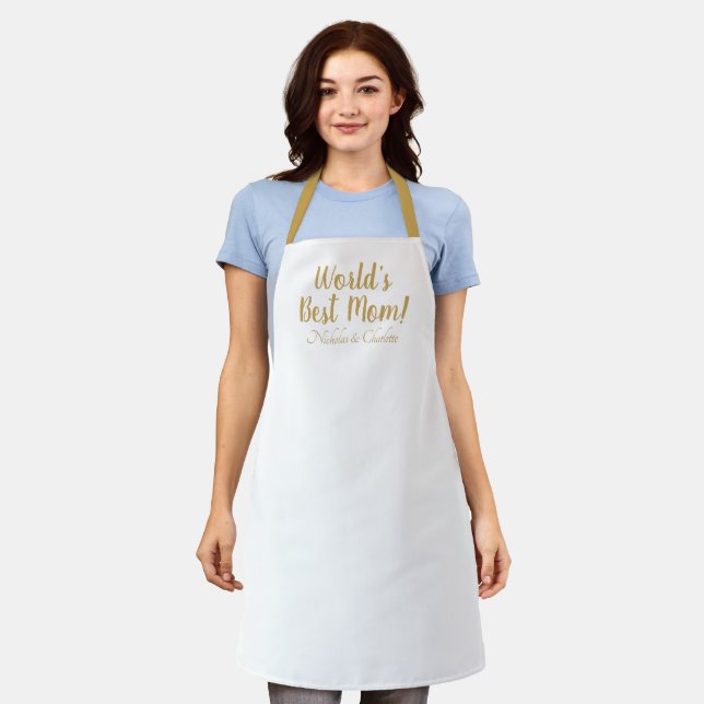 Das weltweit beste Goldskript für die Mama niedlic Schürze (Getragen)