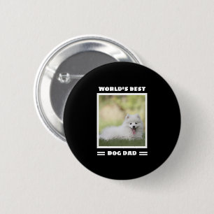 Das weltweit beste Hund-Vater-Custom-Foto Personal Button