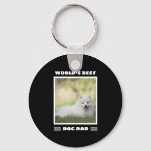 Das weltweit beste Hund-Vater-Custom-Foto Personal Schlüsselanhänger