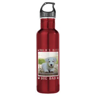 Das weltweit beste Hunde-Vater-Foto für Haustiere Edelstahlflasche