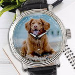 Das weltweit beste Vater-Custom-Dog-Foto Armbanduhr<br><div class="desc">Der beste Vater der Welt sagt der Hund. Überraschen Sie Ihren Hundevater bei Geburtstag, Vatertag oder Weihnachten mit einer maßgeschneiderten Haustier-Foto-Uhr. Er kann nun seinen besten Freund mit ihm tragen, wohin er auch geht. Ein Muss für jeden Hundevater! COPYRIGHT © 2020 Judy Burrows, Black Dog Art - Alle Rechte vorbehalten....</div>