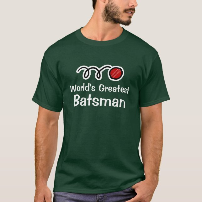 Das weltweit größte T-Shirt für Cricket-Batsman (Vorderseite)