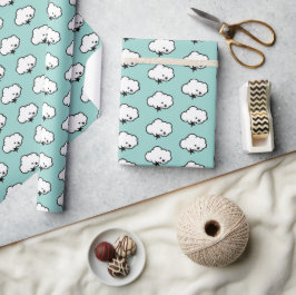 Das weltweites Cloud Valentine Wrapping Paper Geschenkpapier