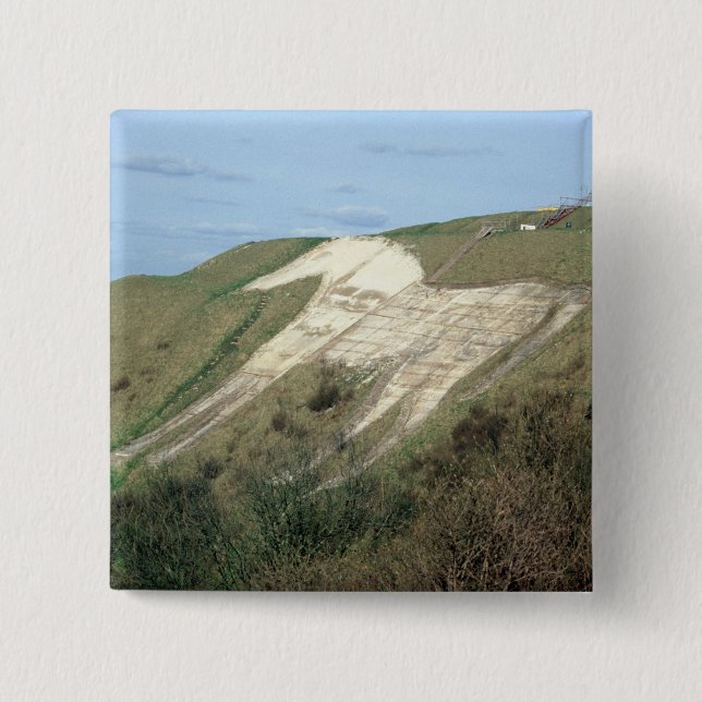 Das Westbury weiße Pferd Button (Vorderseite)