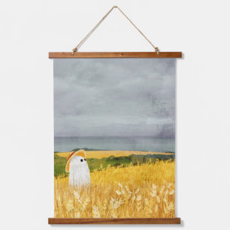 Das Wheatfield Wandteppich Mit Holzrahmen