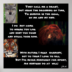 Das WILDE BEAST-Poster Poster