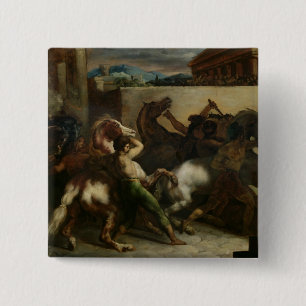Das wilde Pferderennen in Rom, c.1817 Button