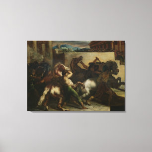 Das wilde Pferderennen in Rom, c.1817 Leinwanddruck