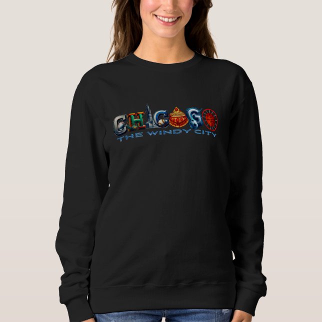 Das Windy City A Chicago Sporting Team Fan A Fun C Sweatshirt (Vorderseite)