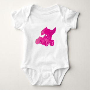 Das winged Rosa sprinten Auto Baby Strampler