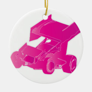 Das winged Rosa sprinten Auto Keramik Ornament