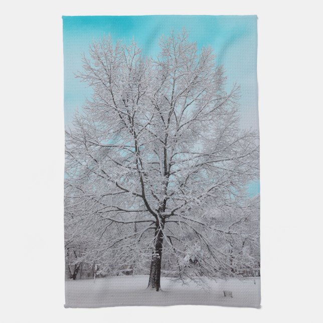 Das Winter-Eichen-Geschirrtuch Geschirrtuch (Vertikal)