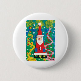 Das Winterwunderland von Santa - Kinder Kunst für Button