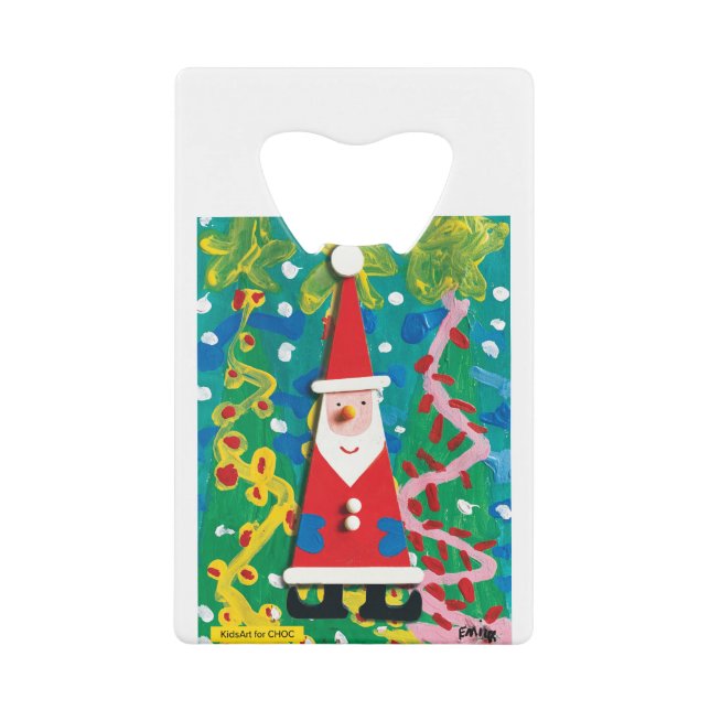 Das Winterwunderland von Santa - Kinder Kunst für  Geldbeutel Flaschenöffner (Vorderseite)