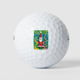 Das Winterwunderland von Santa - Kinder Kunst für Golfball