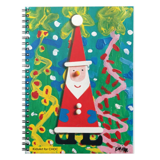 Das Winterwunderland von Santa - Kinder Kunst für  Notizblock (Vorderseite)