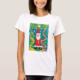 Das Winterwunderland von Santa - Kinder Kunst für T-Shirt