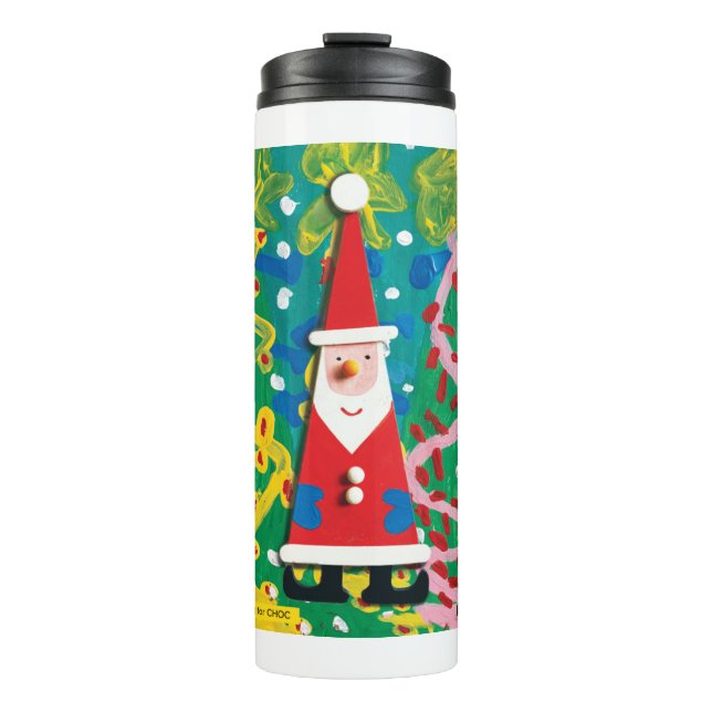 Das Winterwunderland von Santa - Kinder Kunst für  Thermosbecher (Vorderseite)