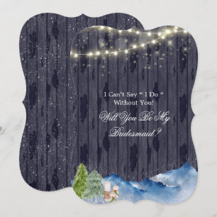 Das Winterwunderland wird meine Bridesmaid sein Einladung
