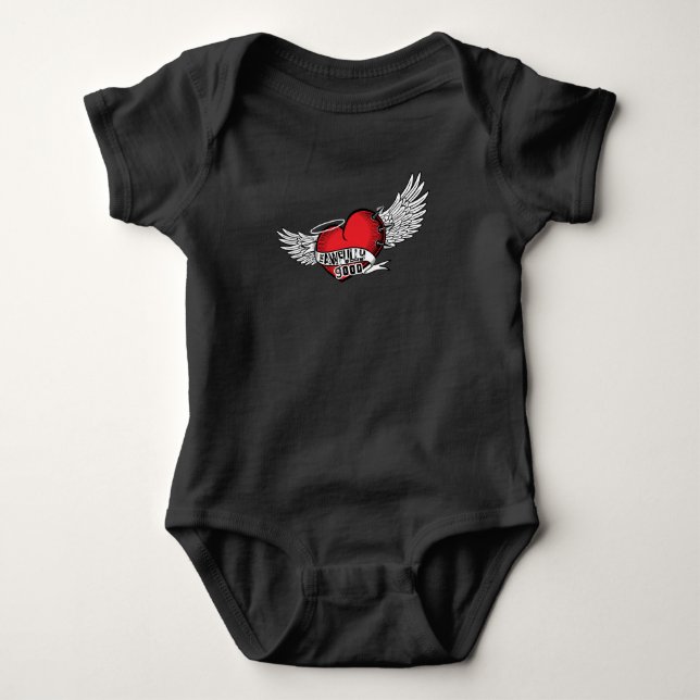 Das wirklich gute Baby - der schwarze Baby-Bodysui Baby Strampler (Vorderseite)
