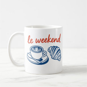 das Wochenende französisch Kaffeetasse
