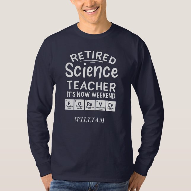 Das Wochenende für immer lehren ermüdete Wissensch T-Shirt (Vorderseite)