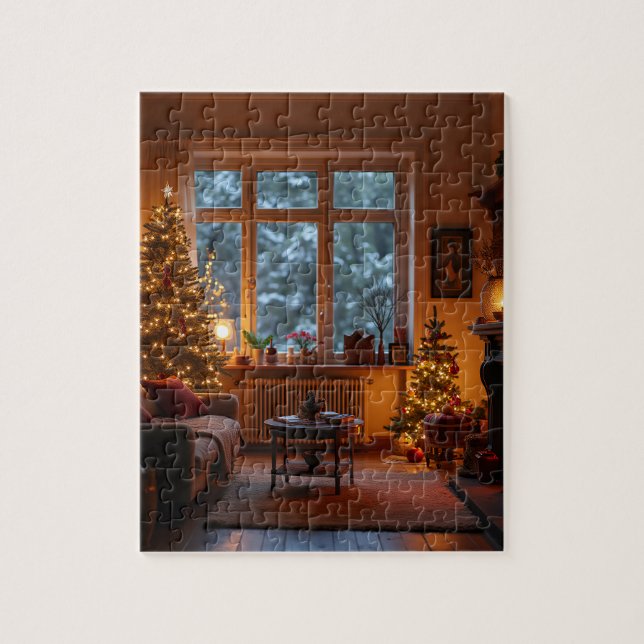 das Wohnzimmer zu Weihnachten (Vertikal)