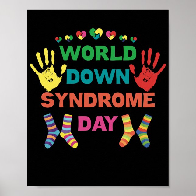 Das World Down Syndrome Day Awareness Socks Down R Poster (Vorne)