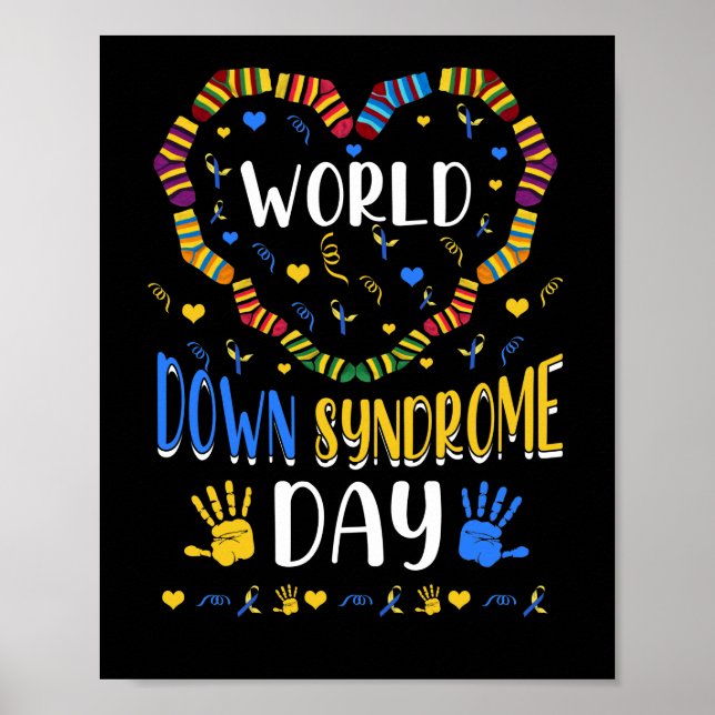 Das World Down Syndrome Day Awareness Socks Down R Poster (Vorne)