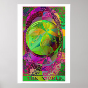 Das World Tarot Card Psychedelic Poster