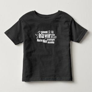 Das Wort "Nein" in verschiedenen Sprachen Toddler Kleinkind T-shirt