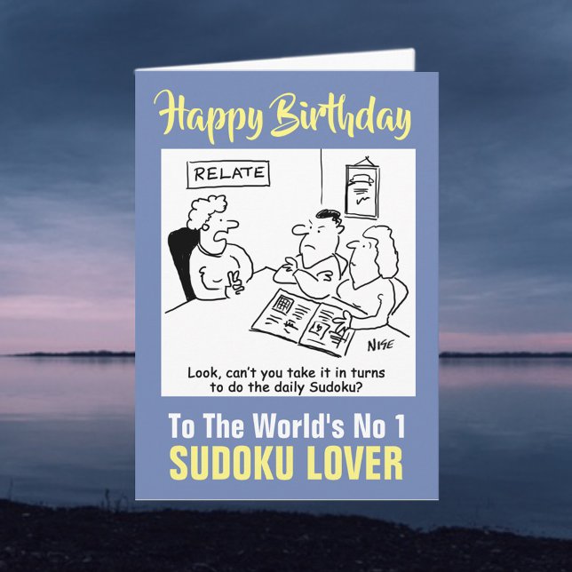 Das Wort Nummer 1 Sudoku Lover - Happy Birthday Karte (Von Creator hochgeladen)