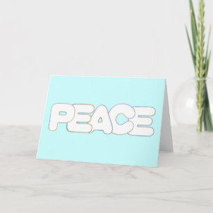 Das Wort "Peace" bunt Kontur begrüßt die Karten