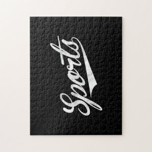 Das Wort Sport Ein lustiges ironisches Design, das
