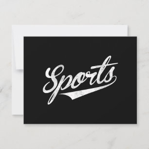 Das Wort Sport Ein lustiges ironisches Design, das Save The Date