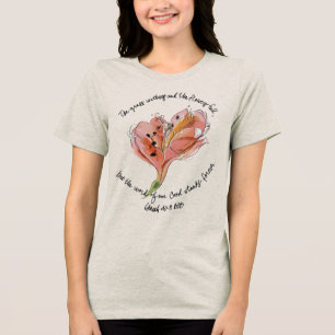 Das Wort unseres Gottes bleibt ewig Blumenkunstwer Tri-Blend Shirt