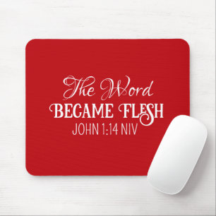 Das Wort wurde zu Fleisch Weihnachtsblüte Verse Re Mousepad
