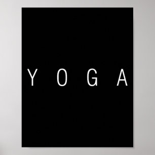 Das Wort Yoga Ein stilvolles minimalistisches Desi Poster