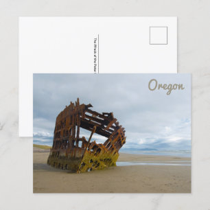 Das Wrack des Peter Iredale Fort Stevens Oregon Postkarte