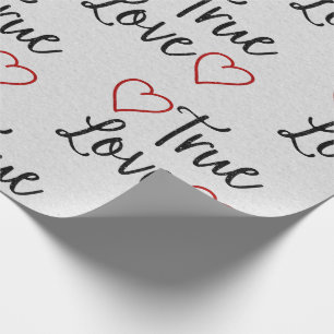 Das Wrapping Paper von True Love Black Glitzer Geschenkpapier