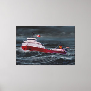 DAS WRECK DER EDMUND FITZGERALD LEINWANDDRUCK