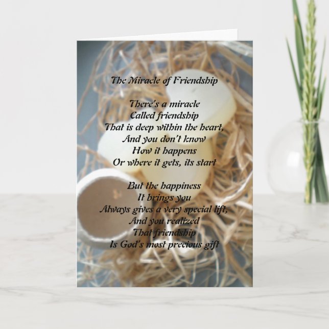 Das Wunder der Freundschaftskarte Karte (Vorderseite)